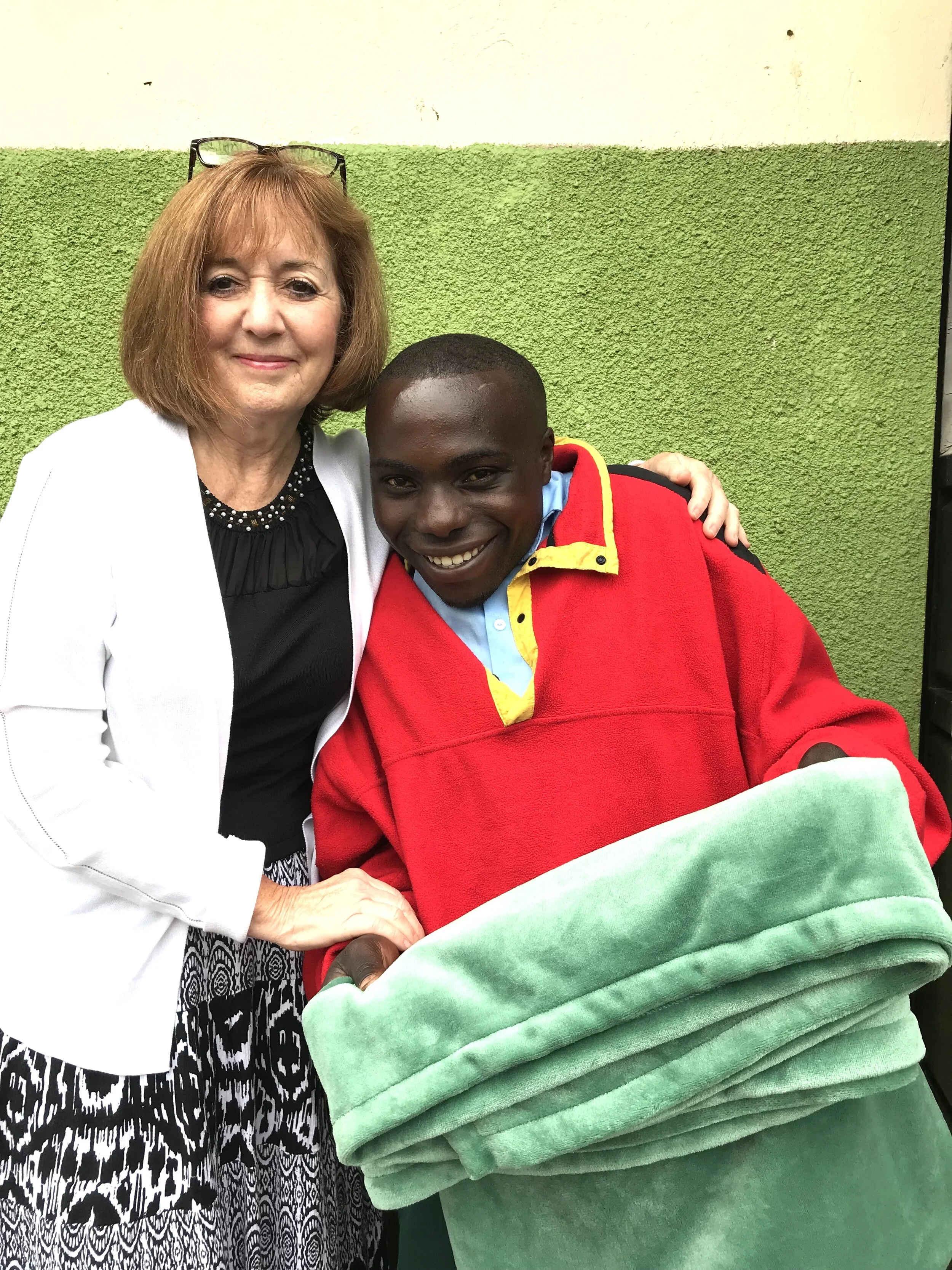 Osbert receives his gift from The Children’s Therapy Corner! Osbert is in vocational school to become a cobbler.