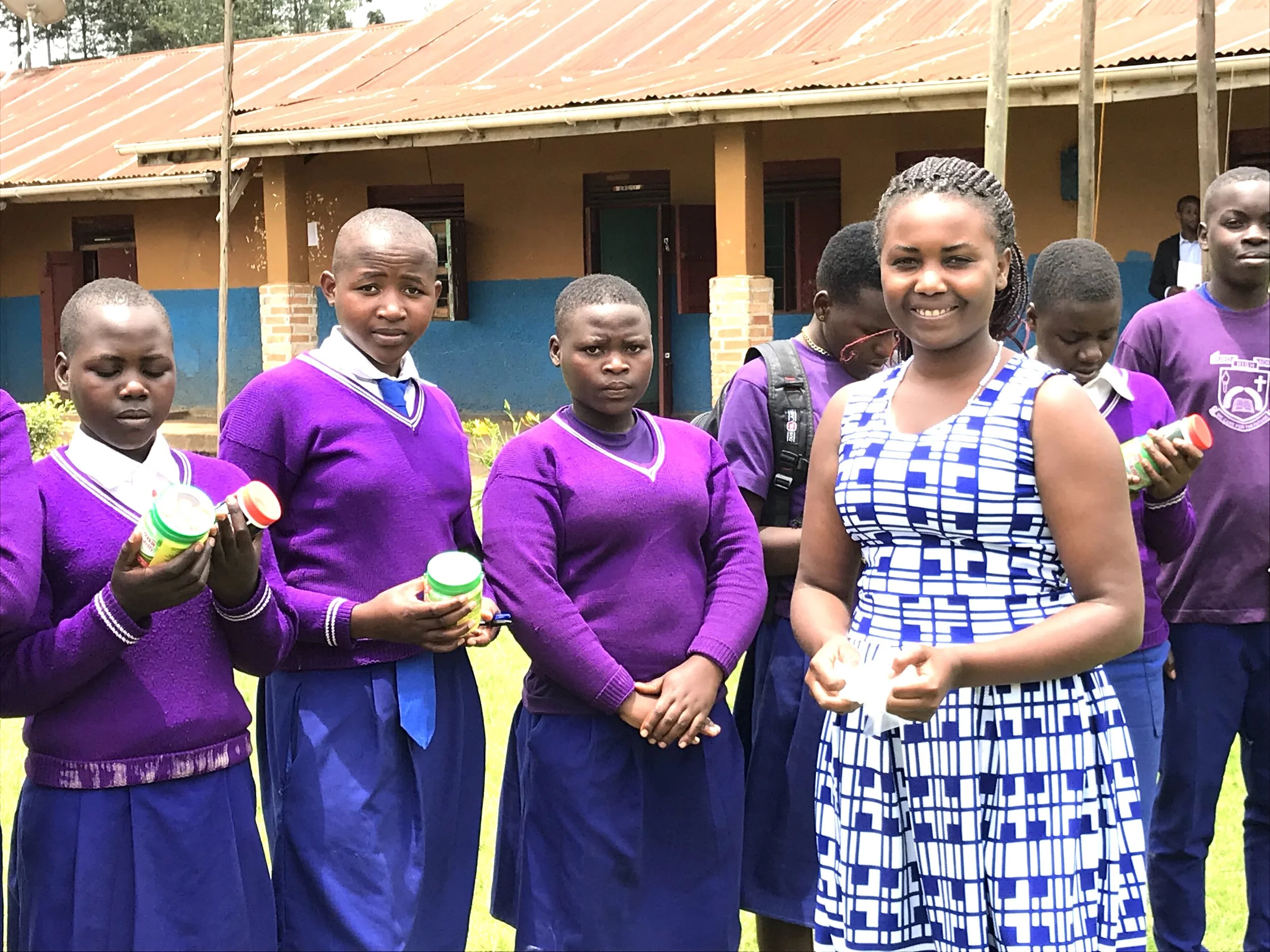 Judith with some of our MukoHOPE girls at Muko High School.