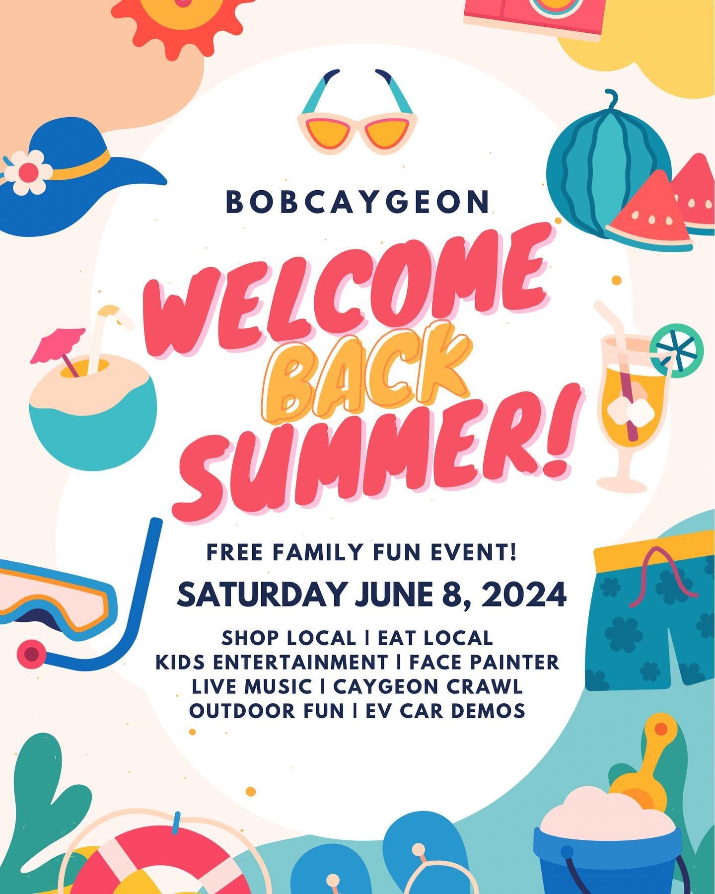 SAVE THE DATE🗓️☀️🍦WELCOME BACK SUMMER is happening here in #Bobcaygeon This town wide event on Saturday June 8th, 2024! Hope to see you out enjoying another #KawarthaLakes summer!👙⛱️