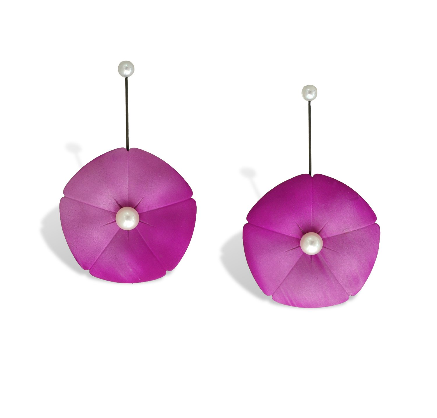Purple Poppy Earrings