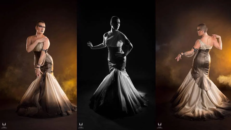 Hanna Lees Kent’s Furiosa inspired gown, HUFS Judge’s Winner in 2016. Photos by Mark Edwards