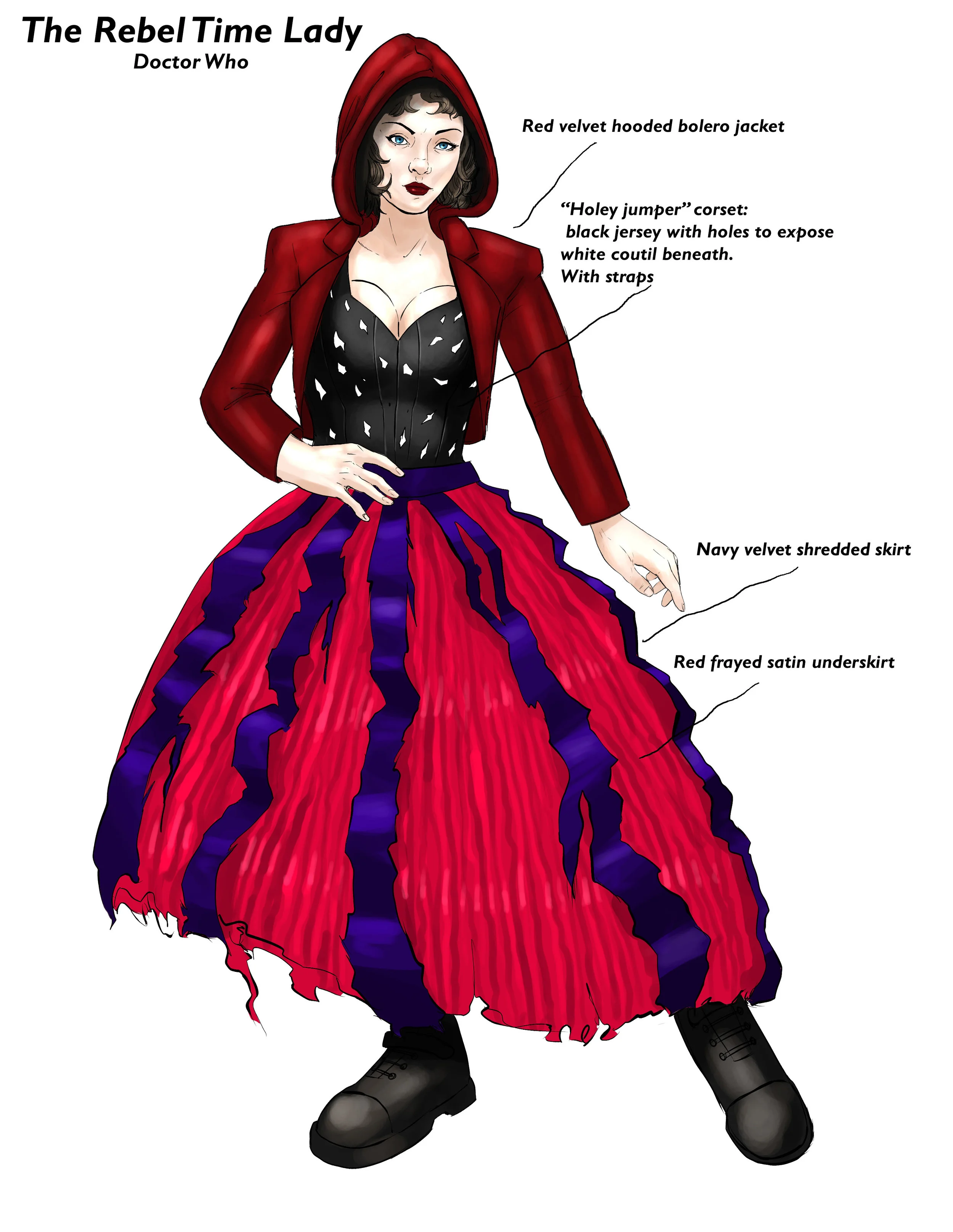 Rebel Time Lady inspired by Dr. Who by Emily Blake