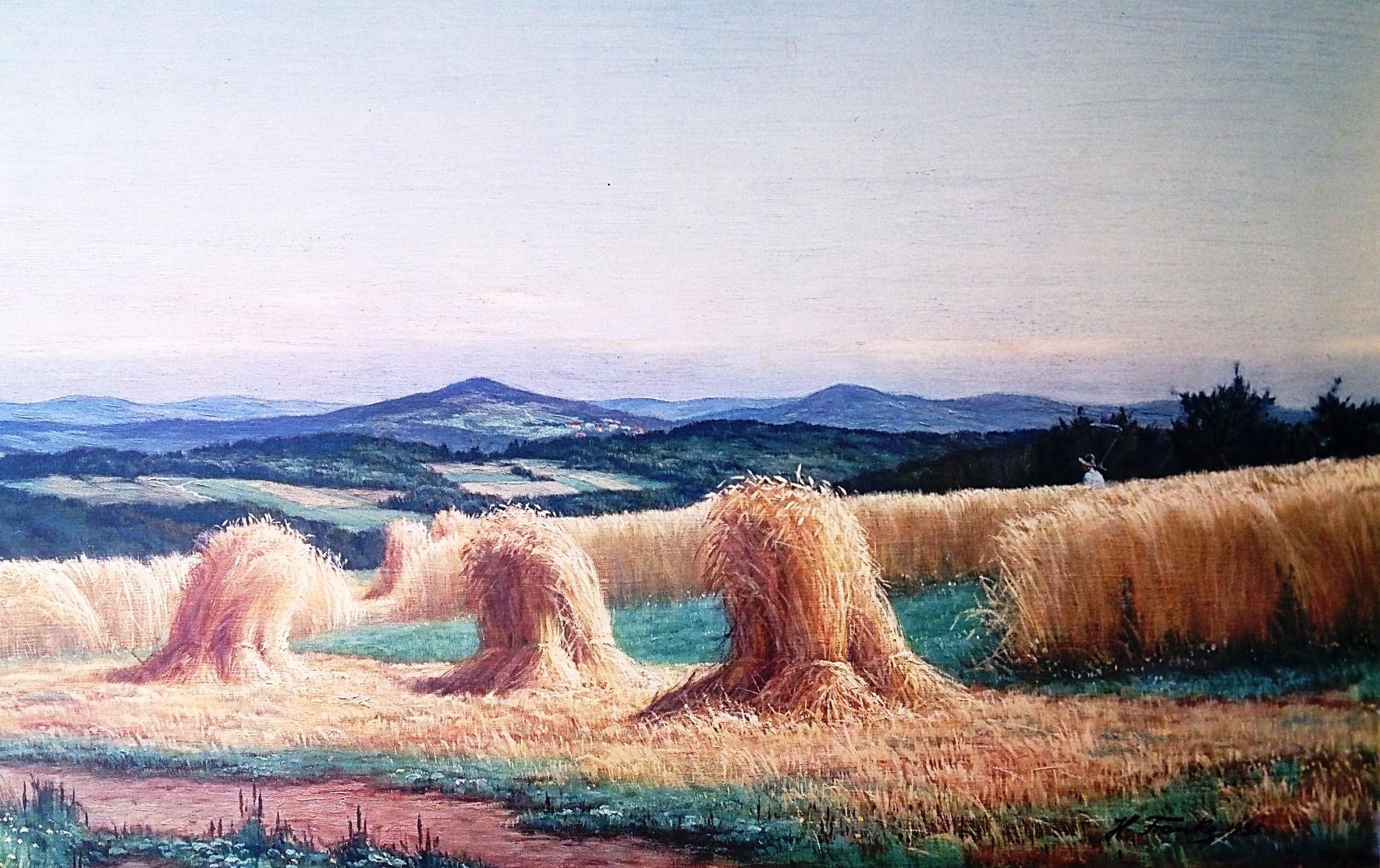 Hans Franke (1935), Harvest Scene (detail)