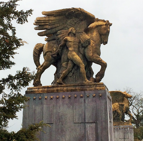 James E. Fraser, The Arts of Peace—Harvest (1950); Lincoln Memorial Circle Fire-gilded Bronze Statue; Washington, D. C.