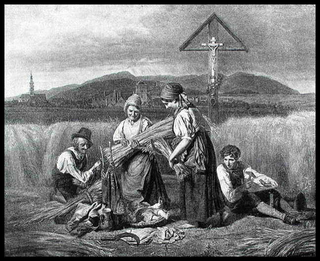 After Ferdinand Waldemüller, The Harvest (1847); Lithograph on paper, 7 ½ x 9 inches (1887); Palouse Regional Studies Collection