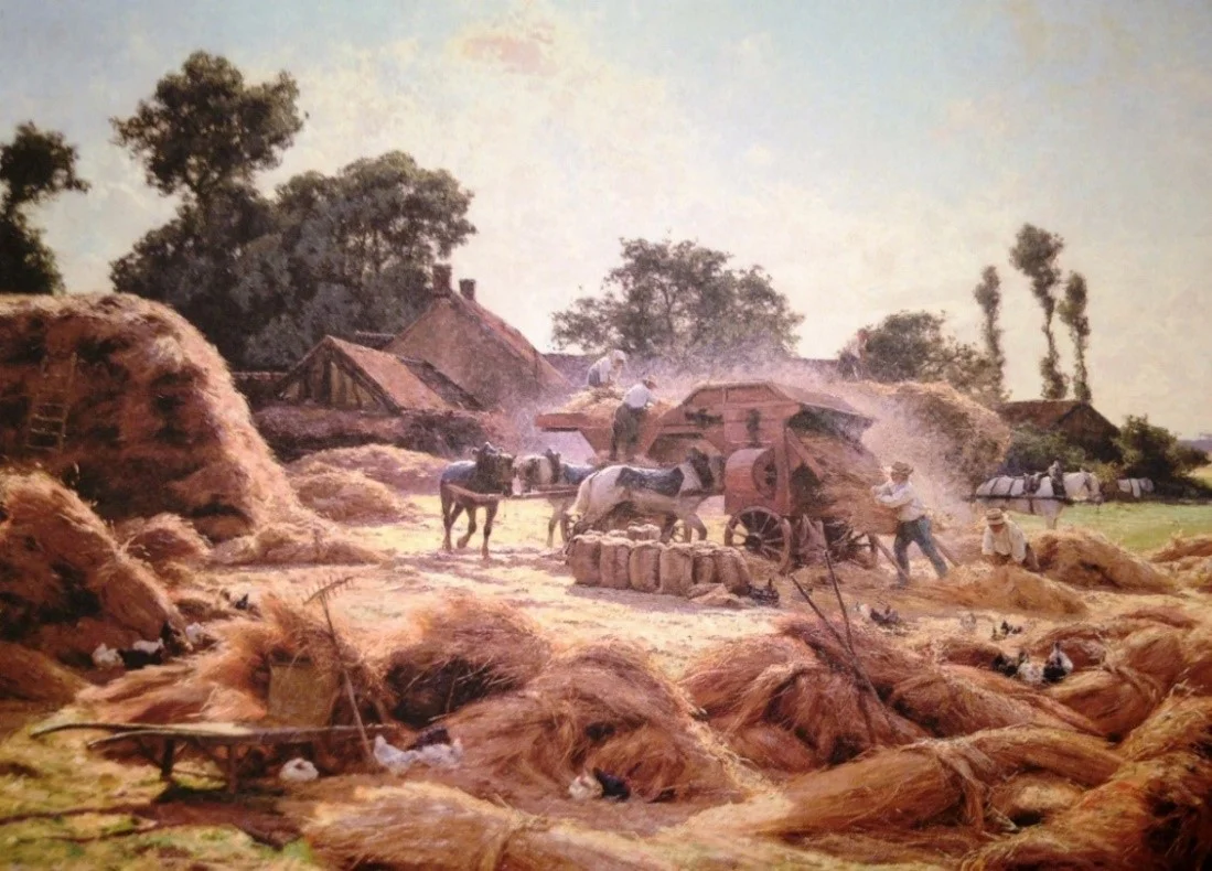 Albert Gabriel Rigolot, The Threshing Machine; Loiret (1893), Wikimedia Commons