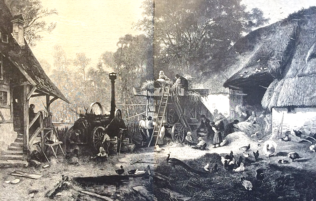 Albert Kappis, Farmyard Threshing Machine (1885), Columbia Heritage Collection