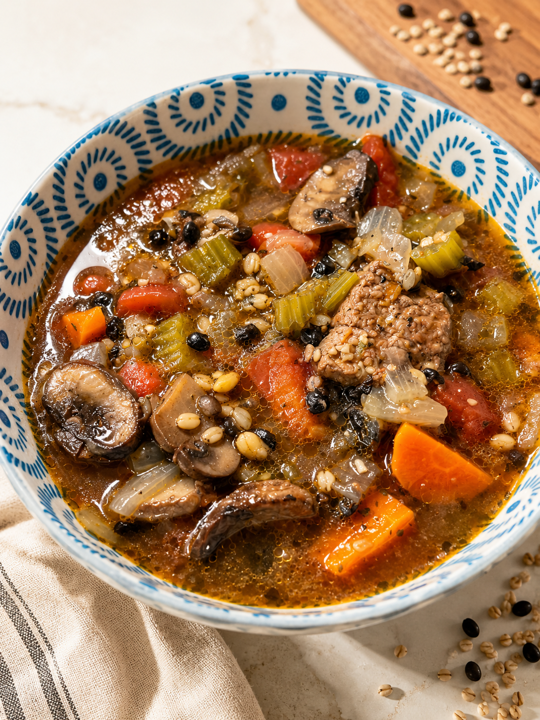 Homestyle Purple Egyptian Barley Stew