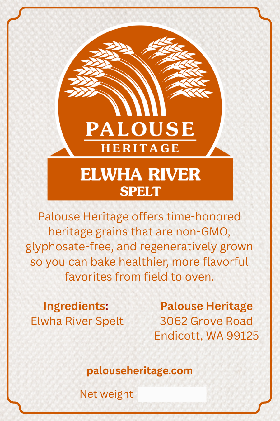 Elwha River Spelt Label.png