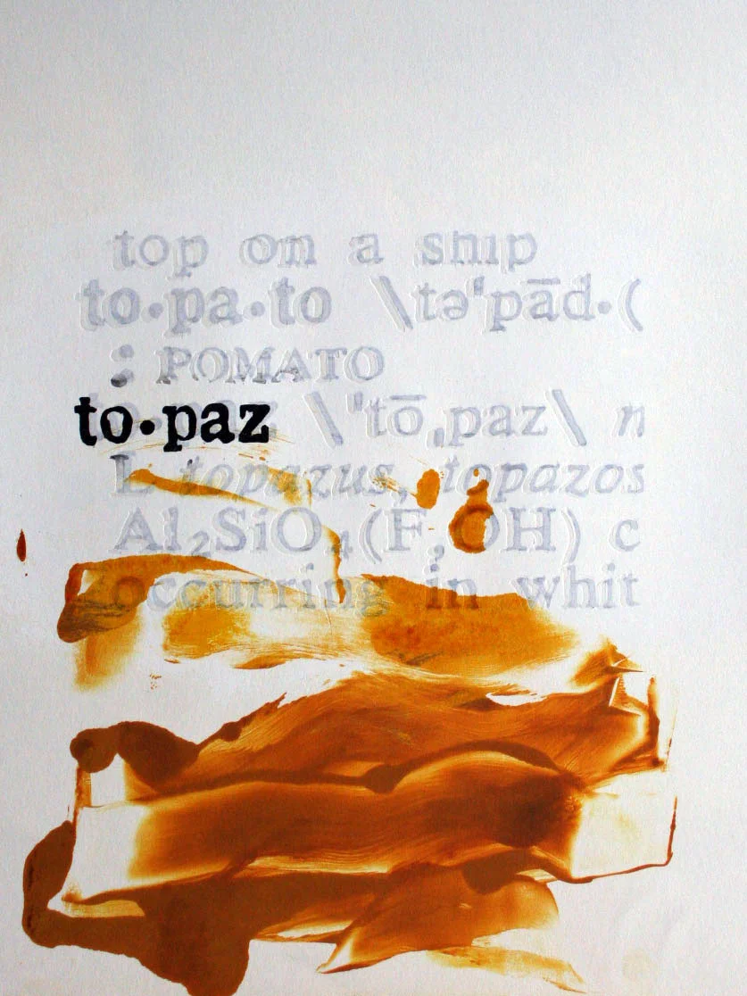 Linoleum, Monotype, and Gesso 12"x16", 2016