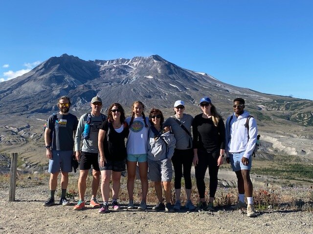  Hiking at Mt. St. Helens with Landerholm’s Summer Law Clerks, 2021. 