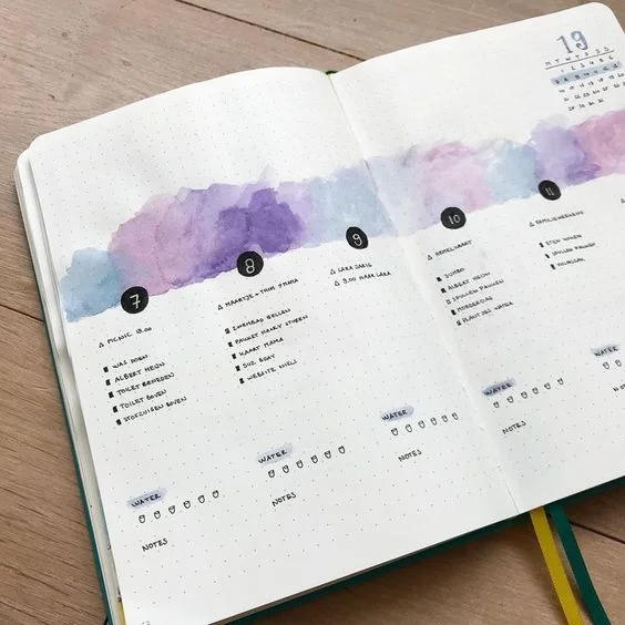 Image by @overalergens on Instagram, an account great for varied artistic bullet journal inspiration—go give them some love!