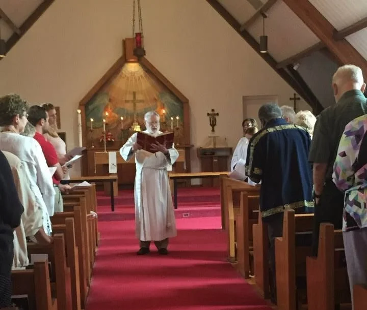 The Deacon proclaims the Gospel during the Holy Eucharist