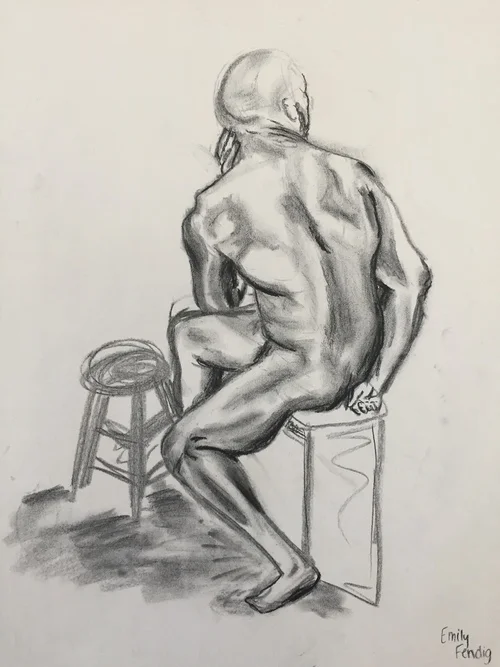 Figure drawing: 15 min. charcoal