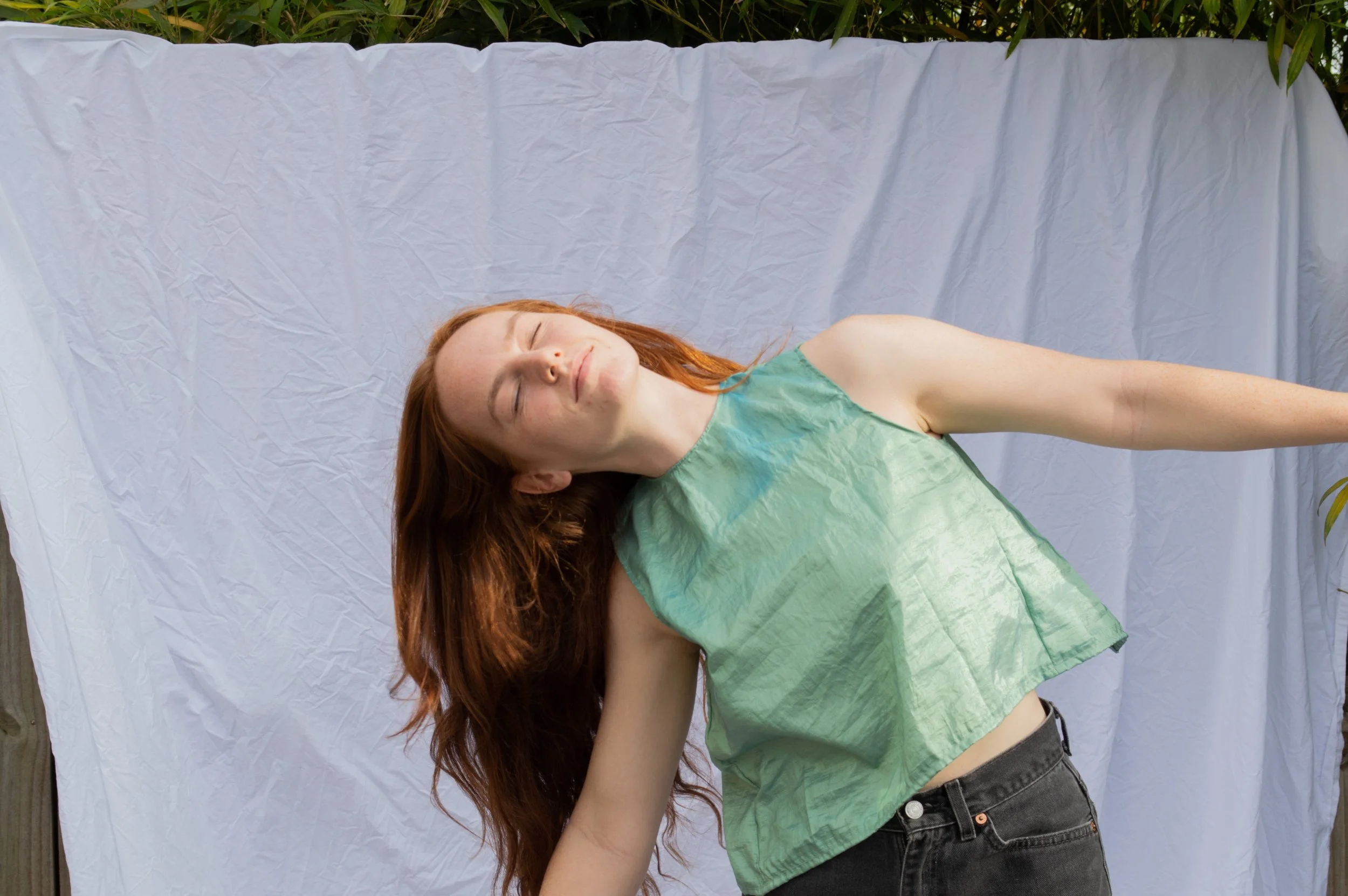 Metallic Top (made from deadstock raw silk)
