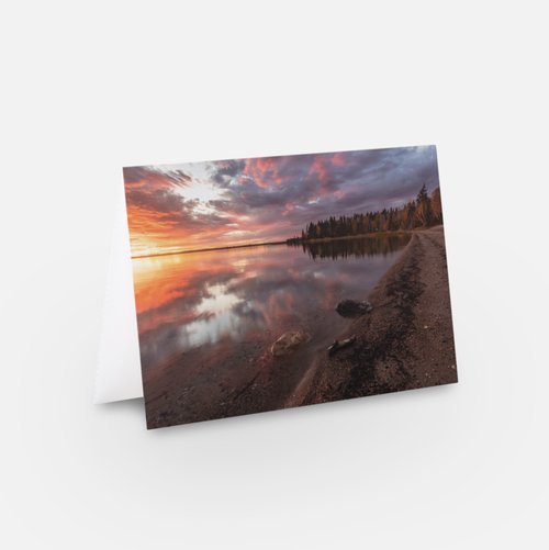 Madge Lake Sunset Greeting Card