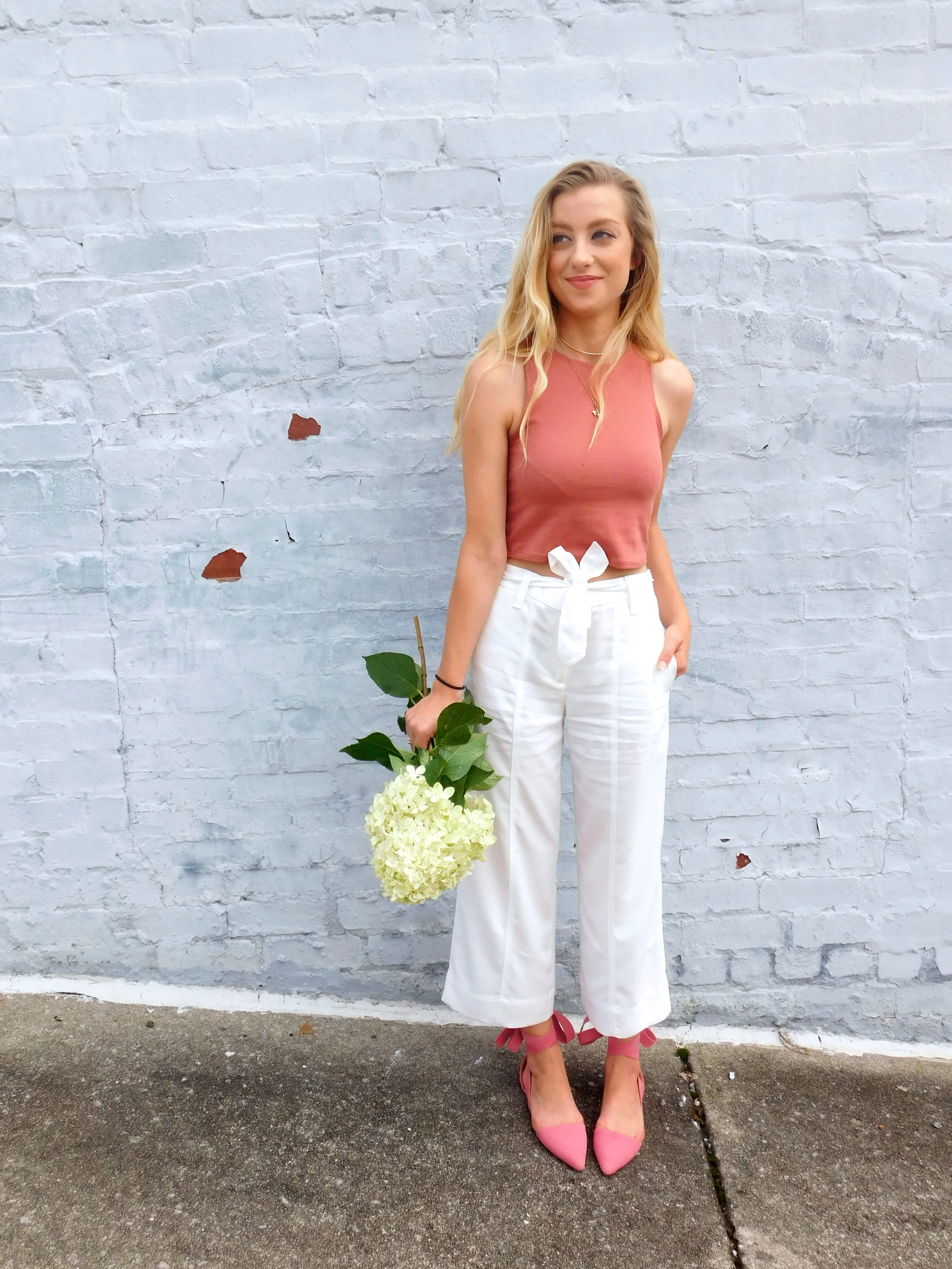 Gold Choker: Forever21 , Tank: Forever21 , Culottes: Ann Taylor , Shoes: Guilty Soles