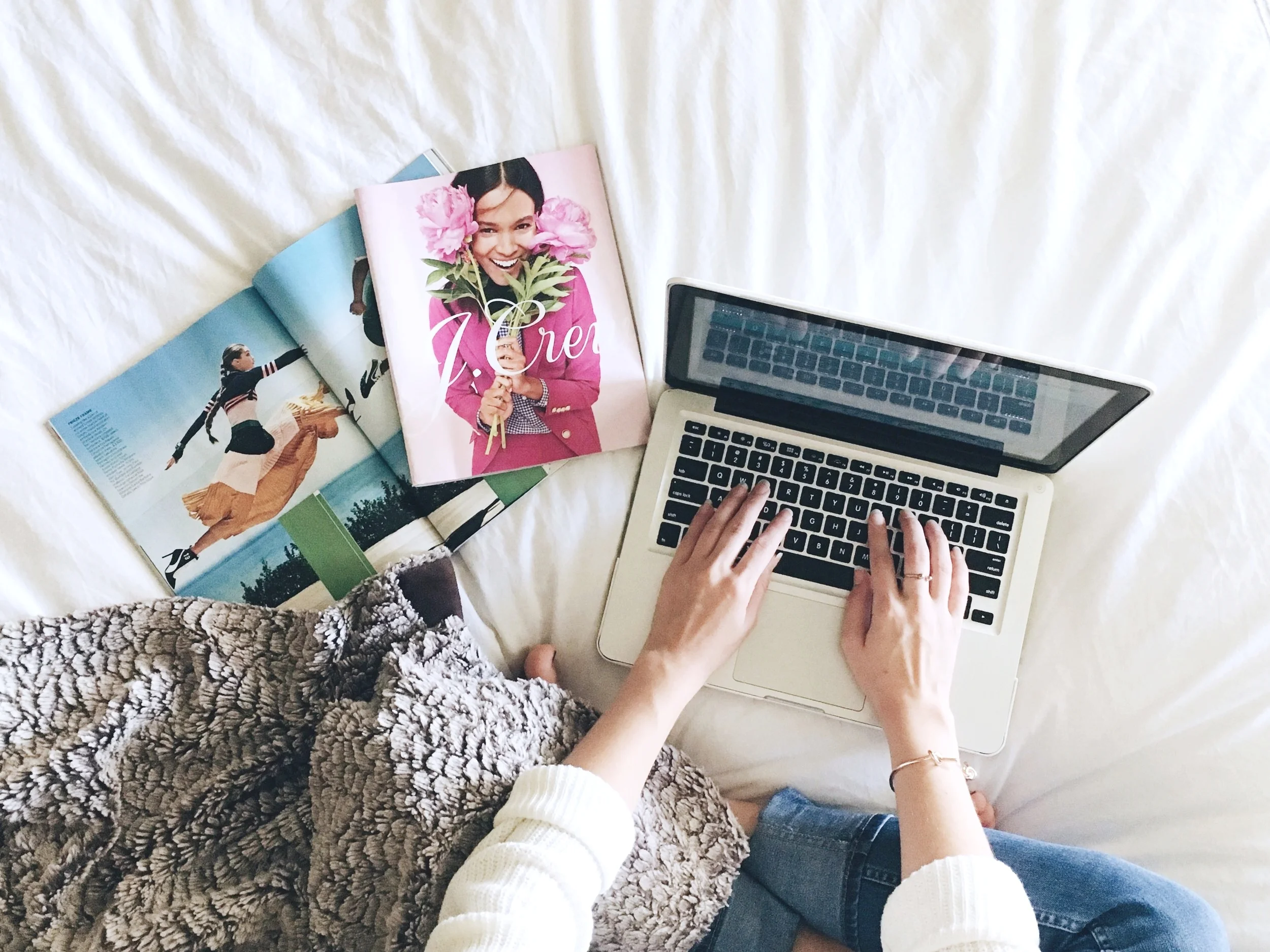  Magazines like Vogue or even the J. Crew magazine provide great inspiration for poses, color schemes, and even possible props!