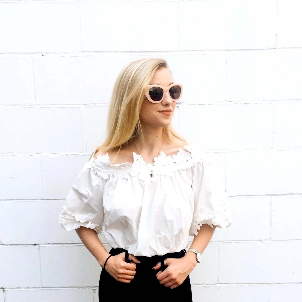 Sunglasses: Rowley Eyewear , Top: Dressfo , Watch: Mockberg