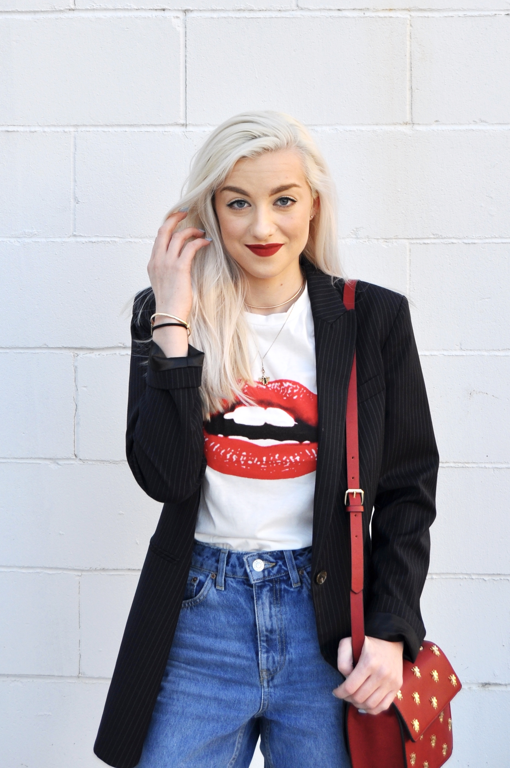 Top: Romwe, Blazer: Baukjen, Jeans: Topshop, Bag: Zara, Shoes: Style Encore (Old Navy)