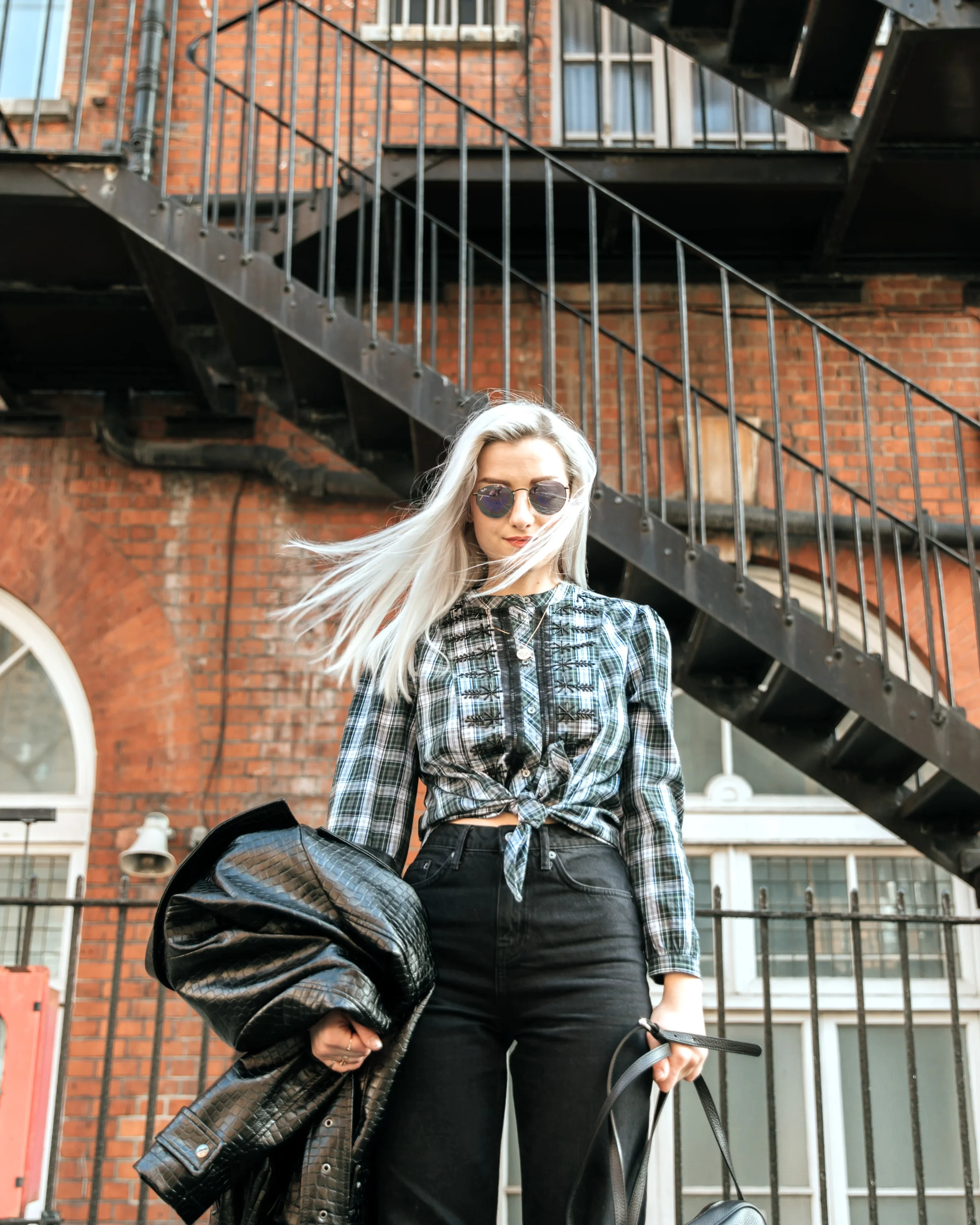Outfit Details: Top: J. Crew, Jeans: Topshop, Boots: Office, Trench: Topshop, Bag: Gucci, Sunglasses: Ray-ban, Bracelet: & Other Stories, Rings: Topshop, Necklace: Urban Outfitters