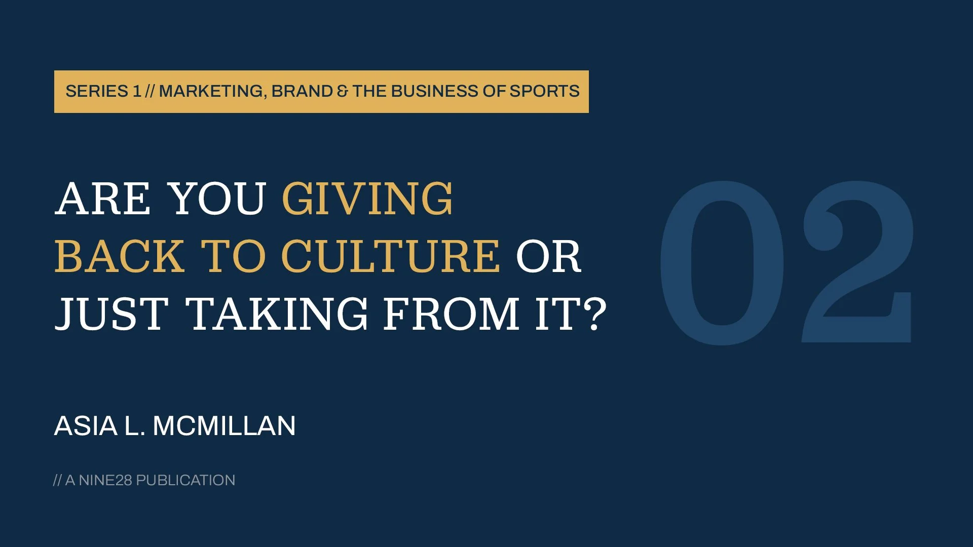 Are You Giving Back to Culture, or Just Taking From It?
