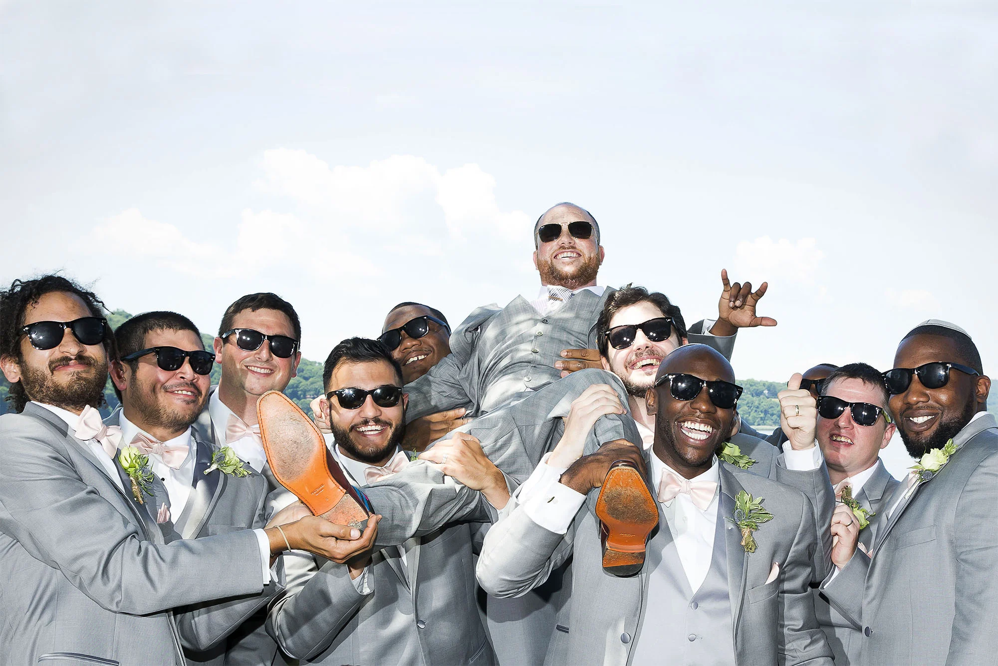 Groomsmen portrait in Tarrytown, New York. Westchester Wedding Photographer