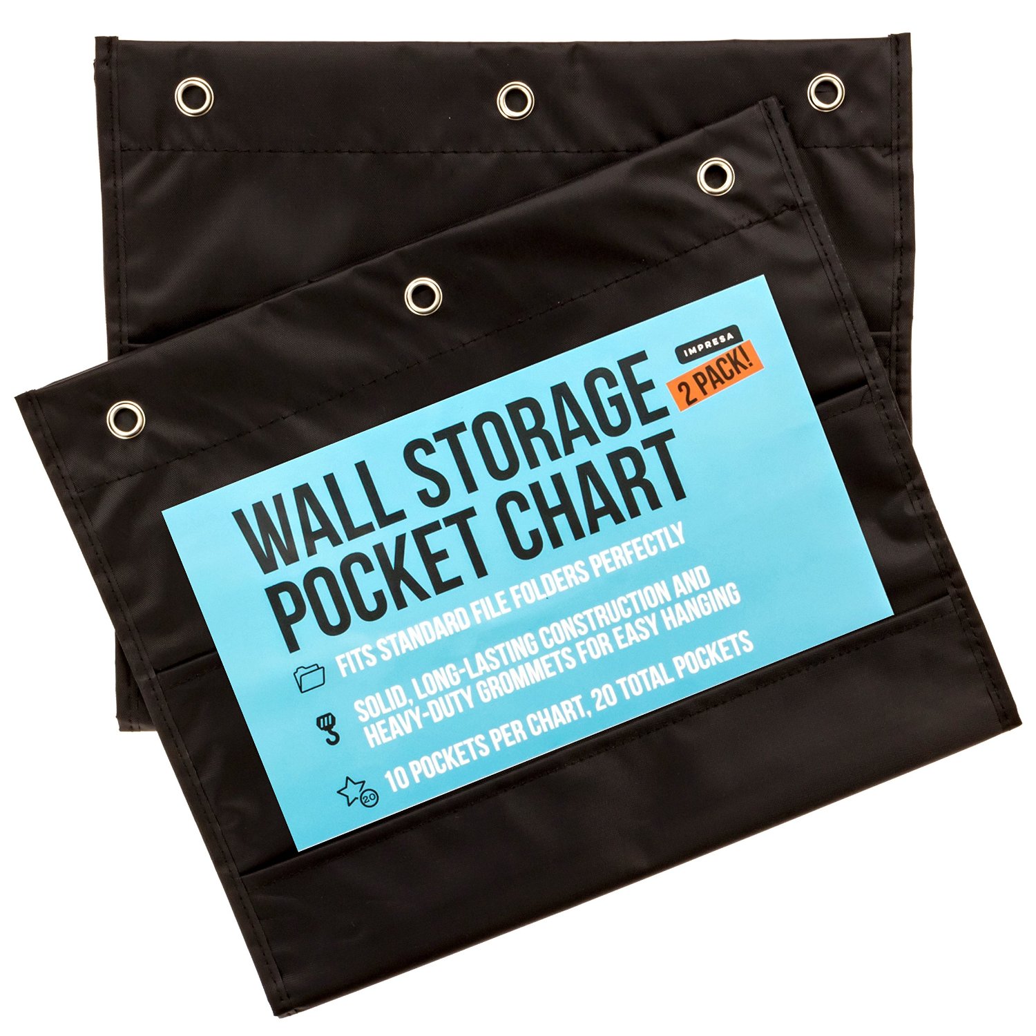 Black Storage Pocket Chart