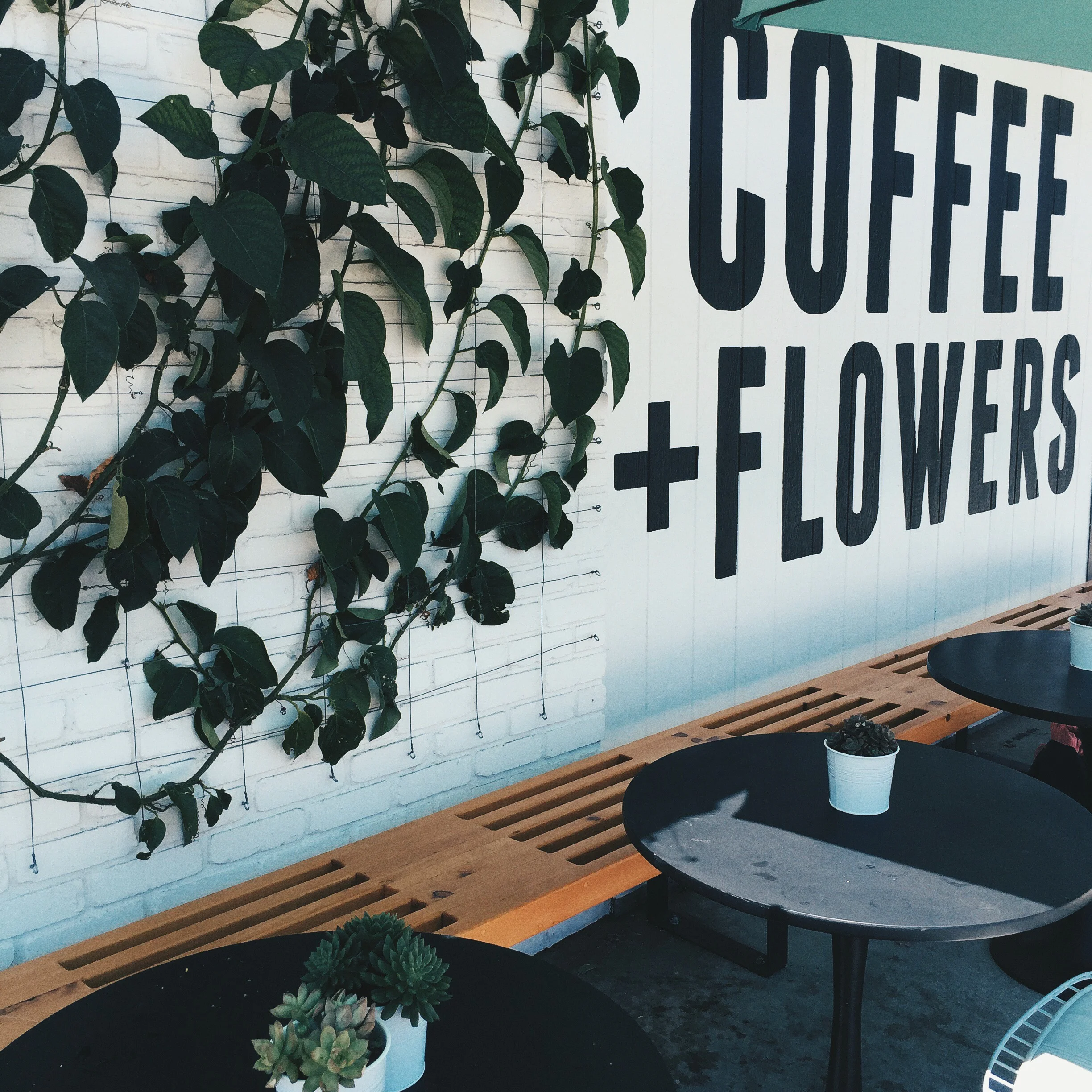 This cute place was called Coffee+Flowers. Two of my favorite things in one place! They had florists working side by side with baristas. What a dream! I tried the avocado toast and their iced Americano. Delicious. The shop was also connected to a nuโฆ