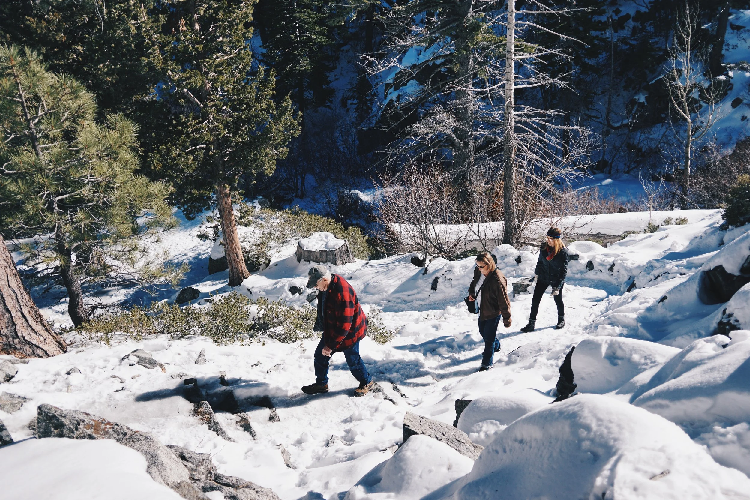 Our little snow hike in the mountains
