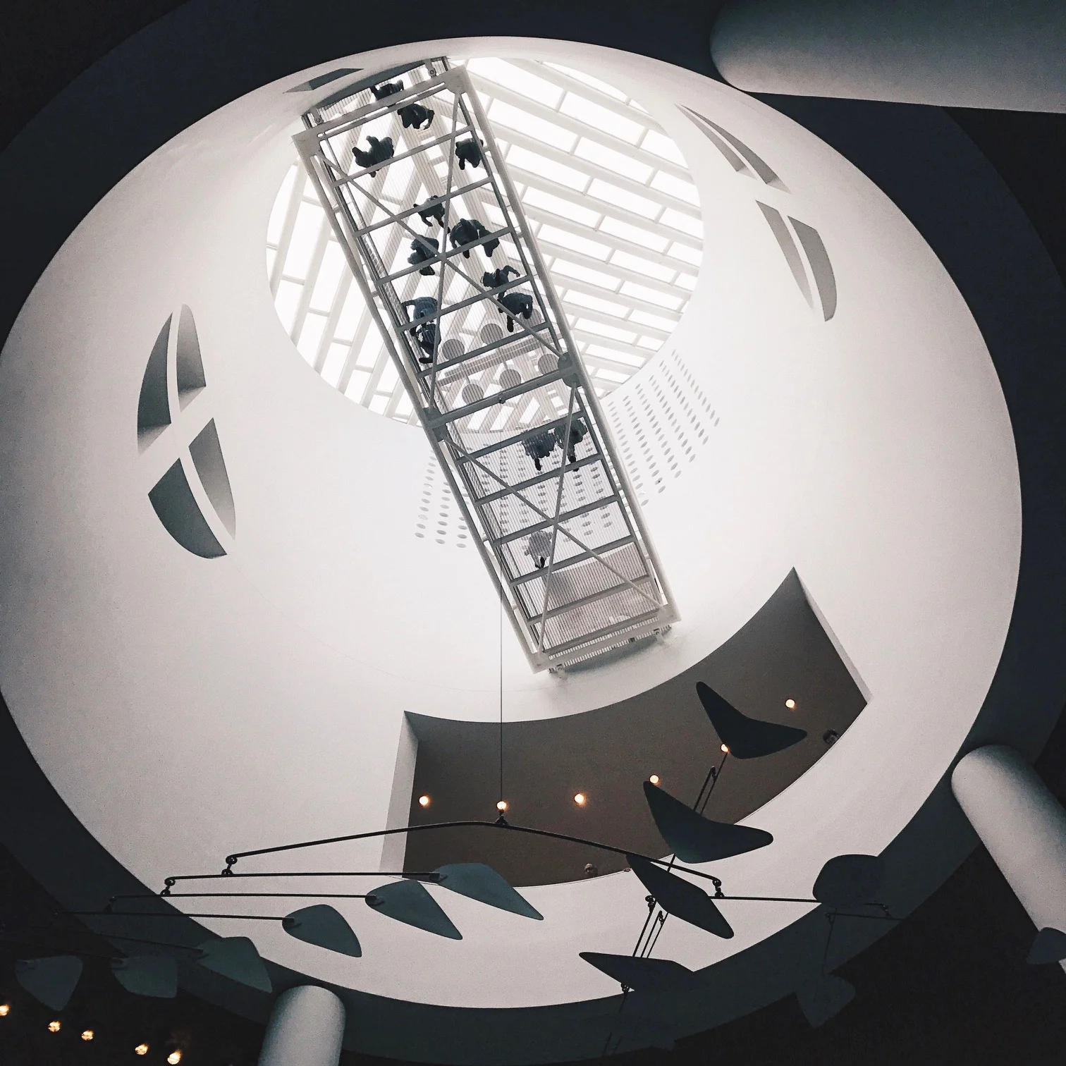 View up from the lobby