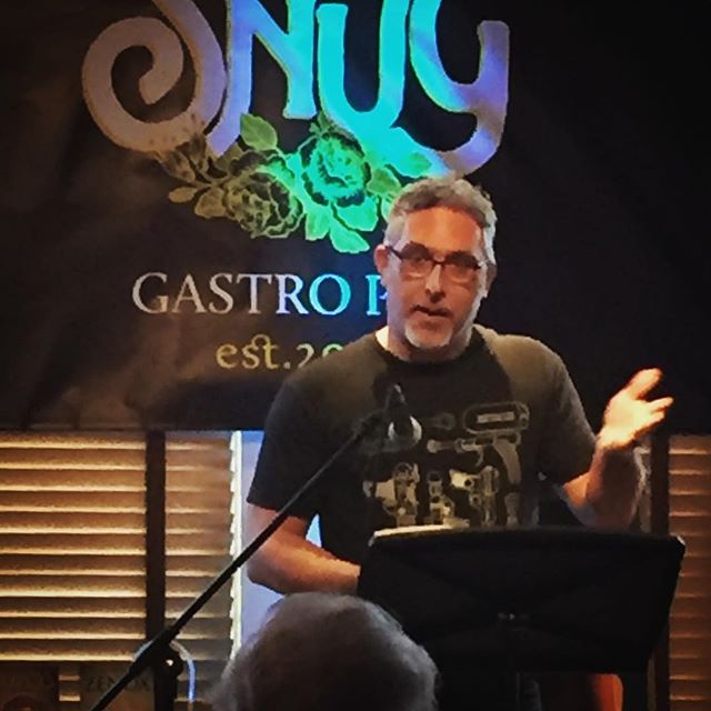 JD doing a reading at A Novel Idea