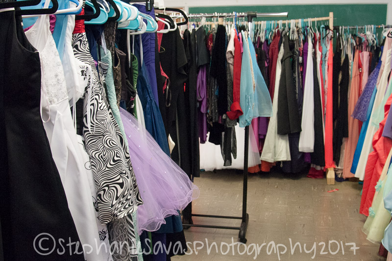 Hundreds of dresses were donated to the charity.