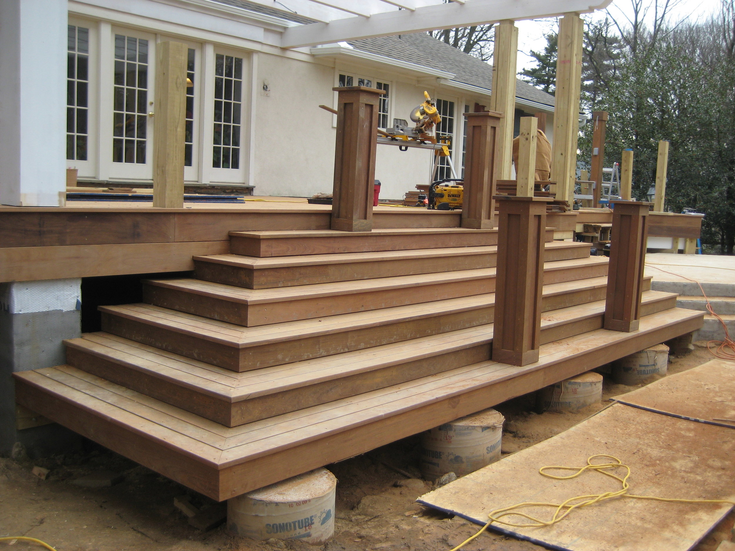  Main deck stairs with ipe decking installed 