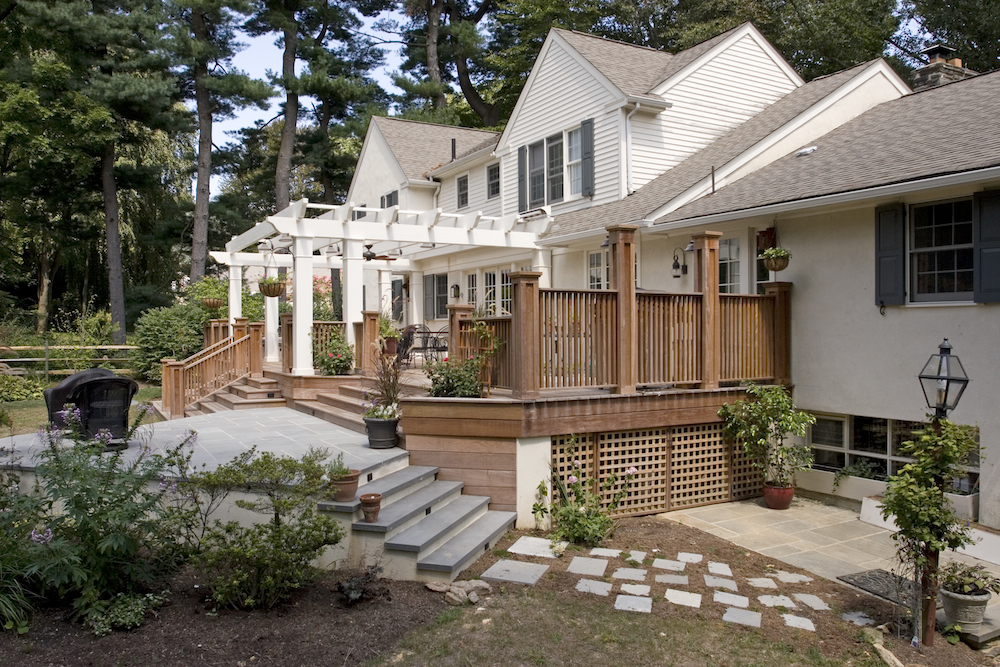  Finished shot of the right side of the deck and terrace 