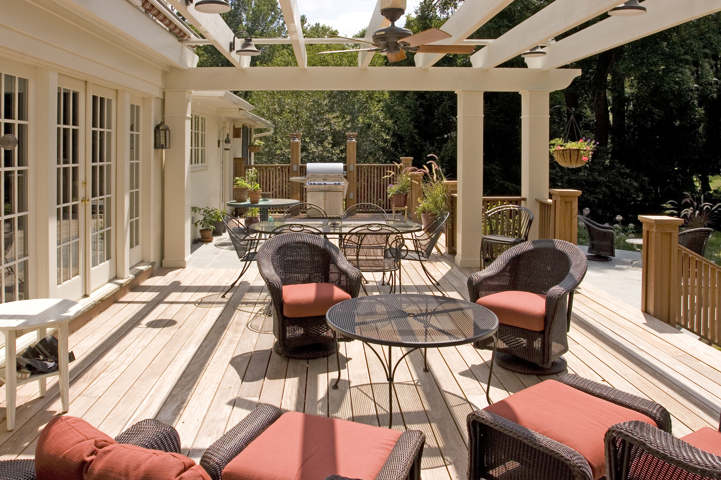  Looking down towards the far end of the deck from the hot tub 