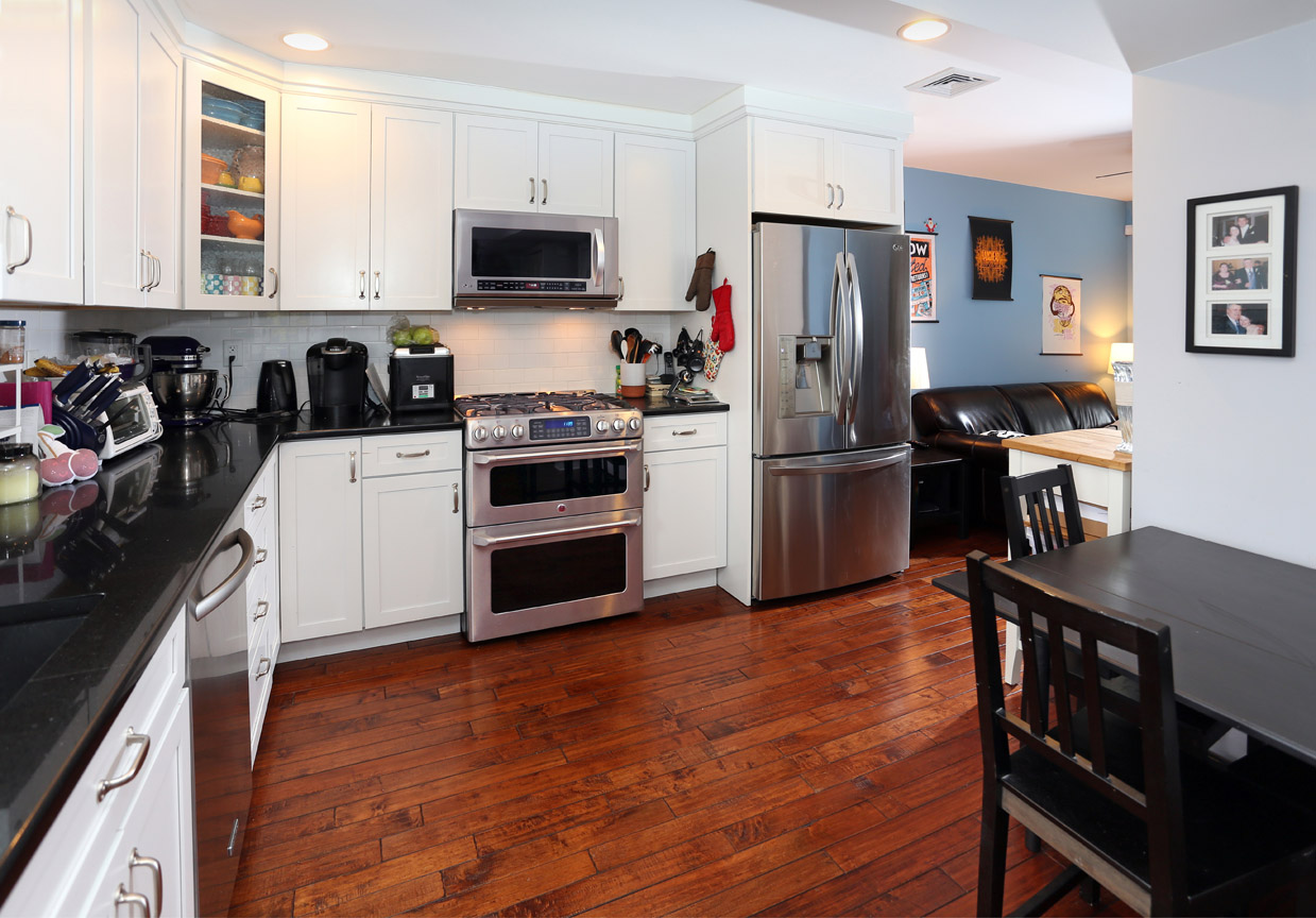  The back half of the original garage space was converted into the new kitchen.&nbsp; 