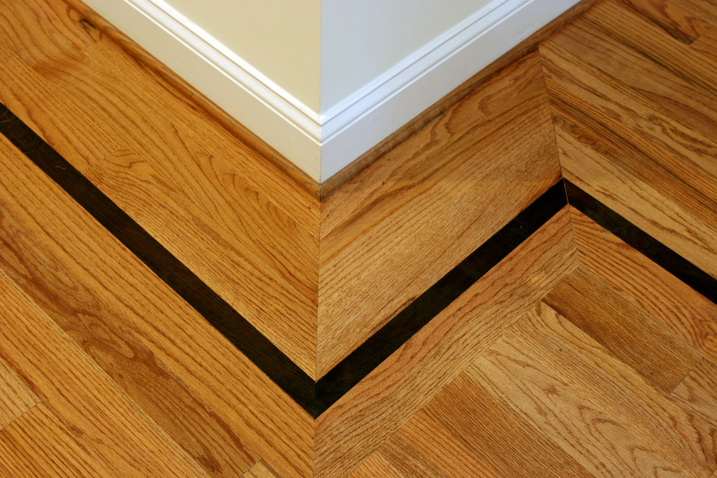  Walnut inlay in the foyer floors 