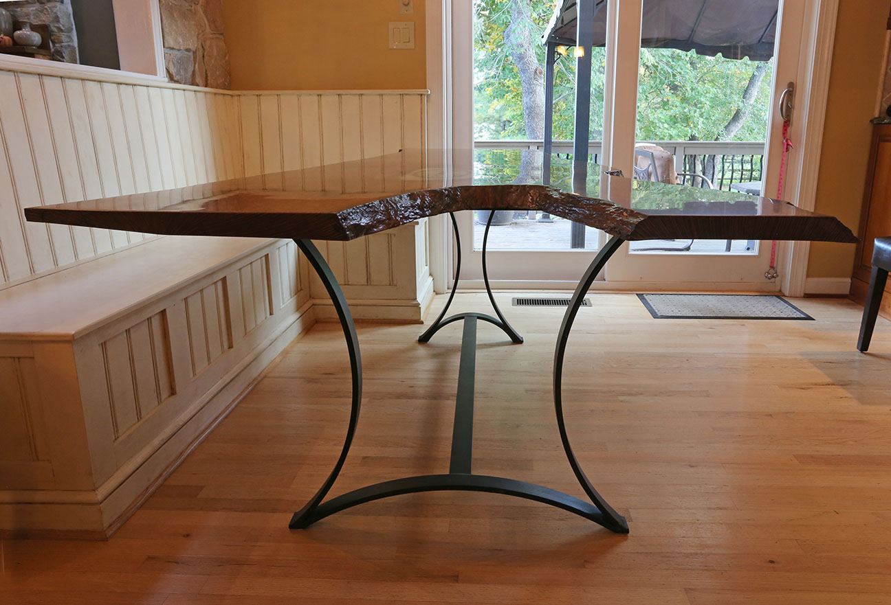  The table base was fabricated by John Parker of The Painted Garden, Inc based on my design.&nbsp; 