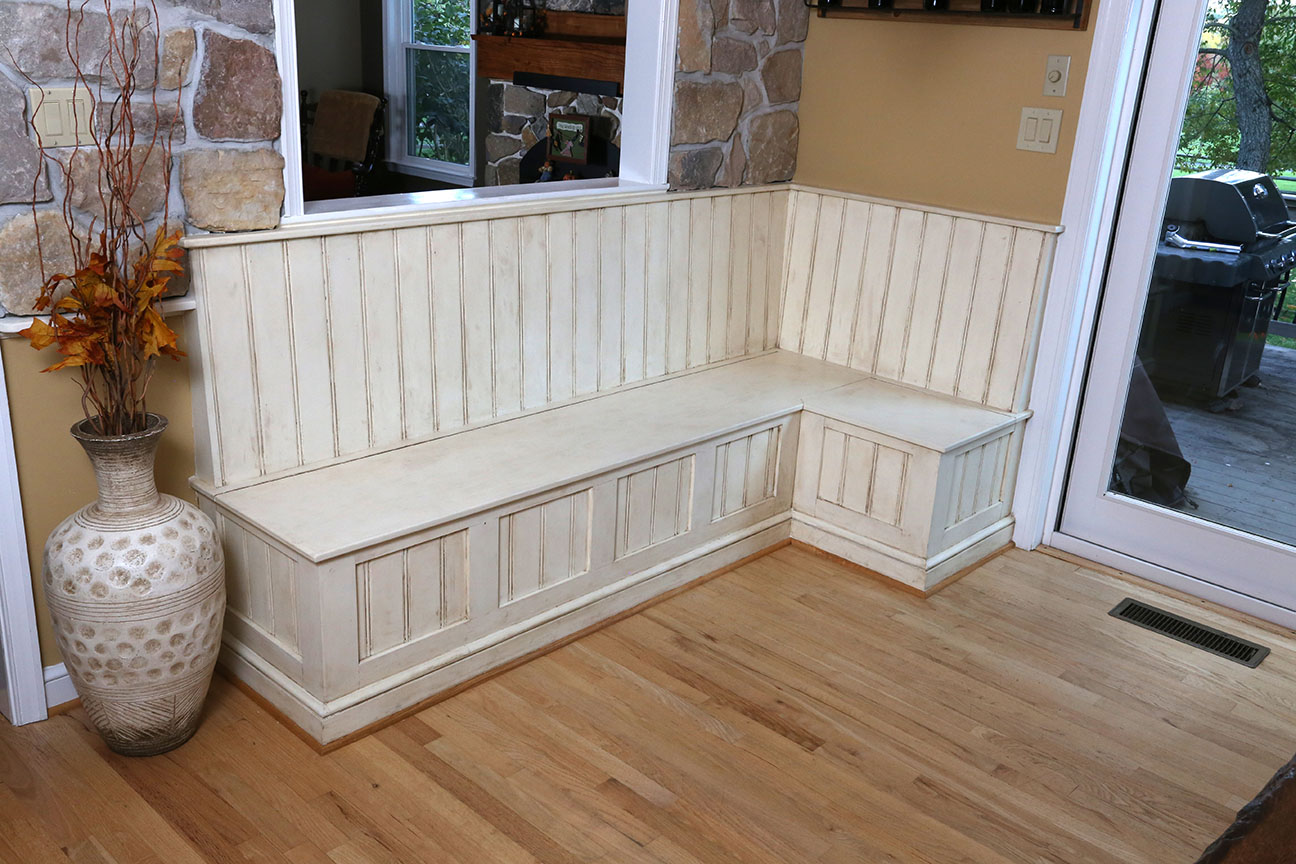  The finished bench seating 