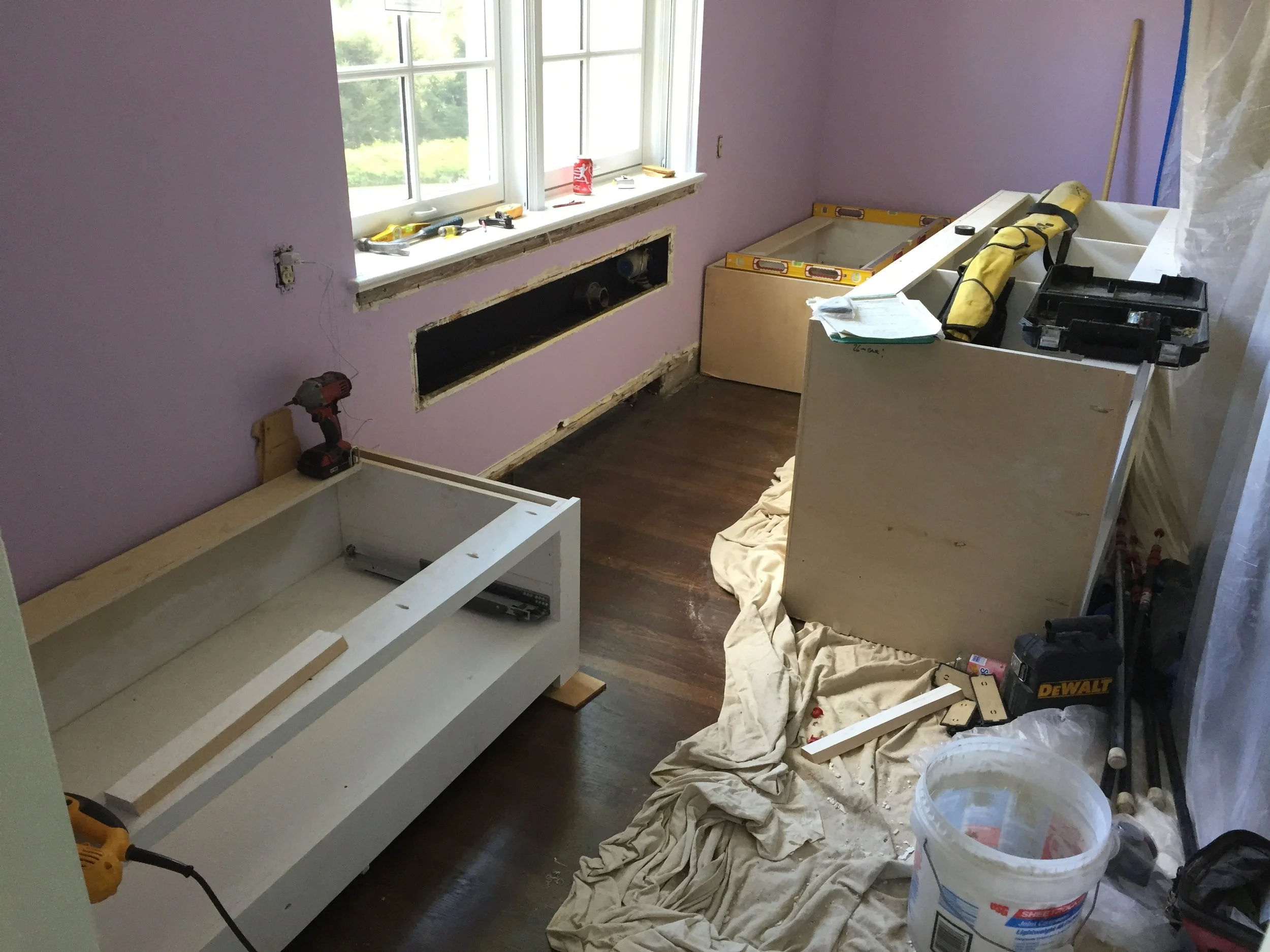  Lower units going in    