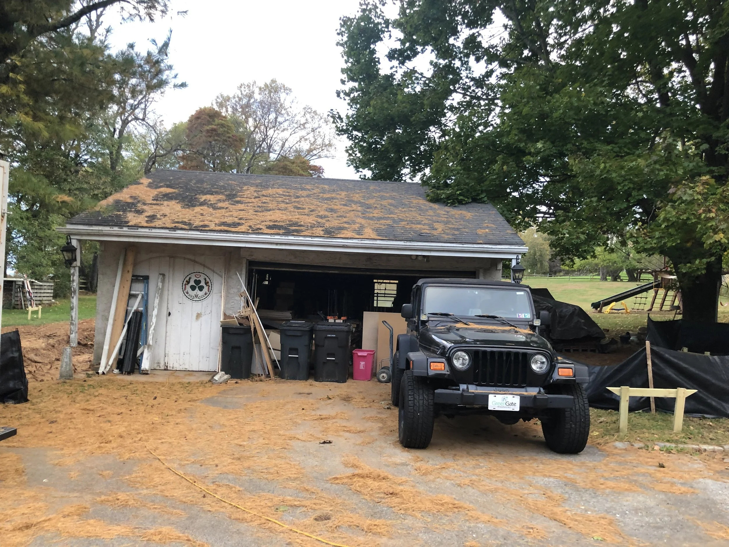  This was my original shop. Because I needed to still have access to my machinery and equipment while the new shop was being built, I came up with a plan to build around the existing shop and enclose it within the new one.  