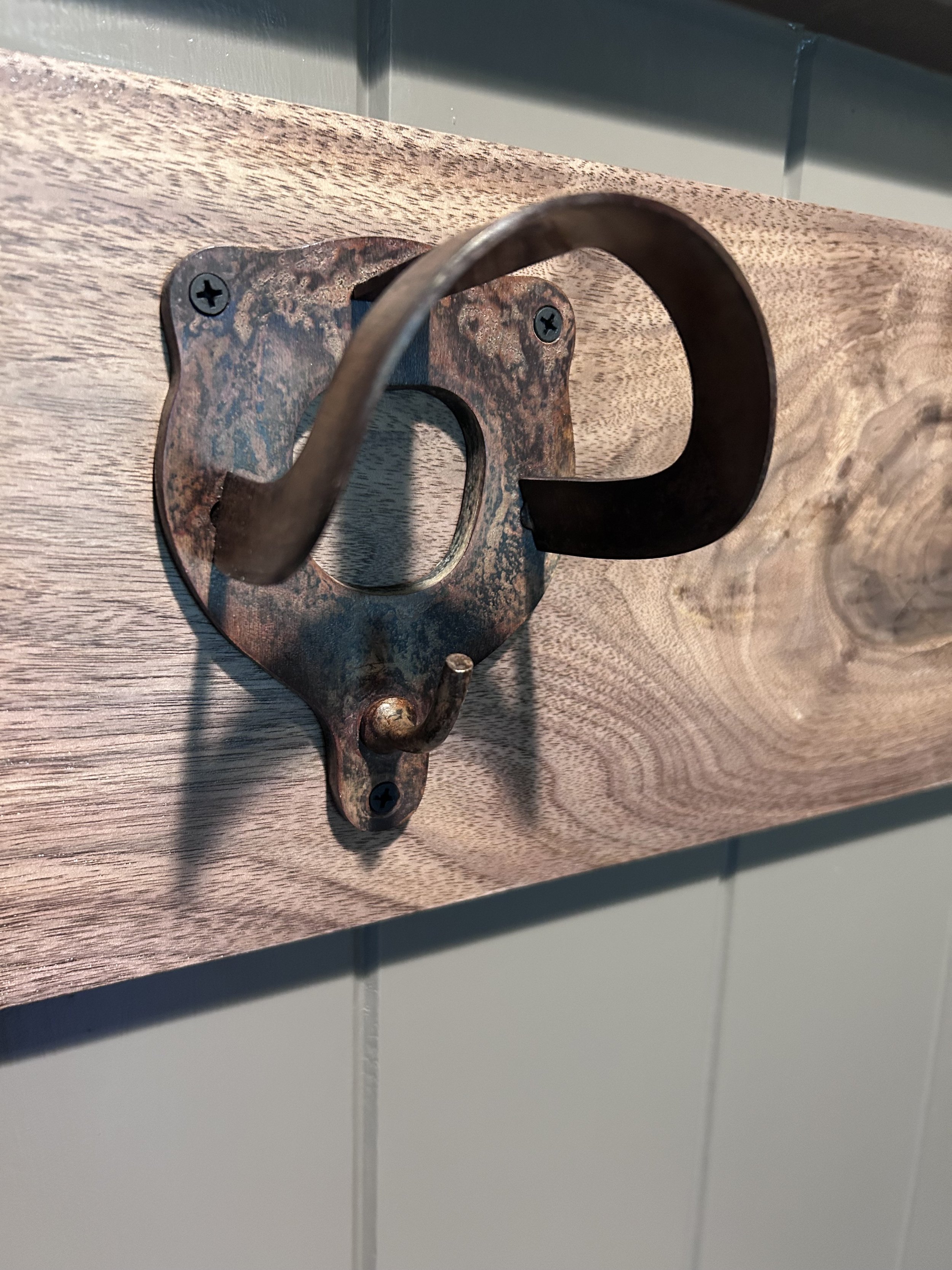  The rustic bridle hooks the client provided are a fantastic detail.  