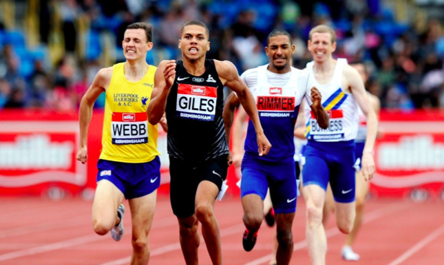 Figure 4: Michael Rimmer taking a severe beating in the British 800m Championships earlier this year. He was fortunate that selectors decided to give him a shot despite a very poor performance in a race he was expected to win. 