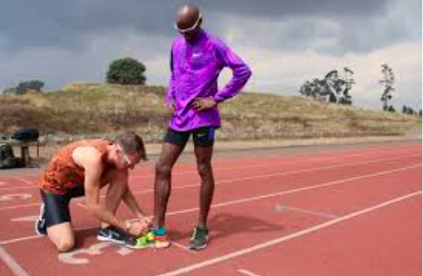 Figure 6: Mo Farah and Charlie Grice training hard in Kenya. All work and no play, clearly. 