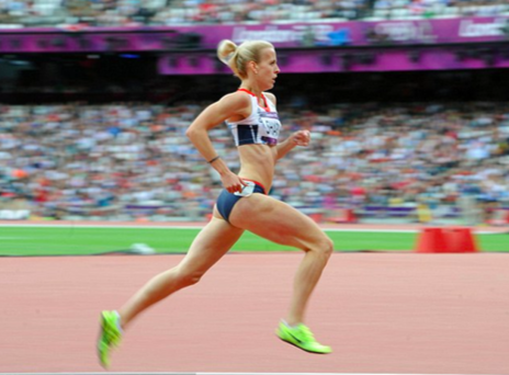 Figure 8: Lynsey Sharp during competition at London 2012. Will she be able to compete with the pace and power of the red-hot favourite in Rio? 
