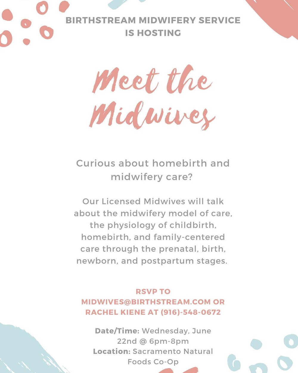 We hope you can join us for this event! Please see the details on our flyer. 

See you there!!

#midwivesinaprons #homebirth #licensedmidwives #birthisnormal