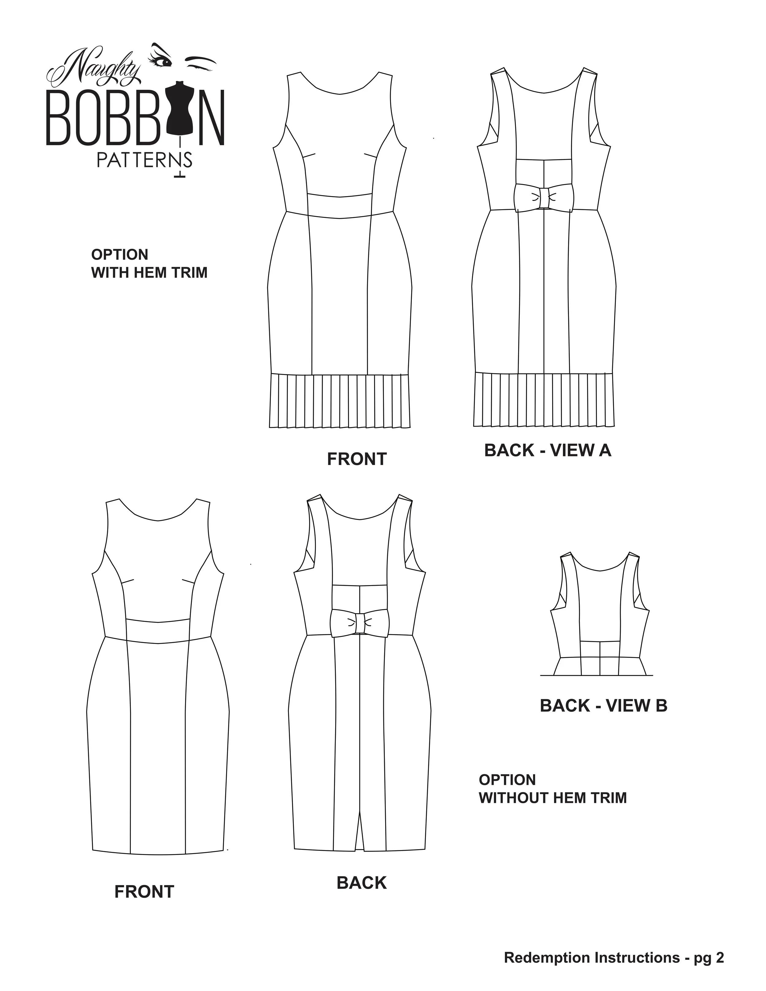 Redemption Dress - All Downloadable Formats included Naughty Bobbin Sewing Patterns Redemption Dress - All Downloadable Formats included Naughty Bobbin Sewing Patterns