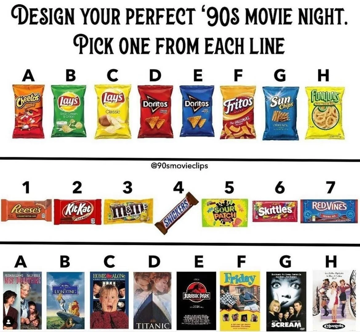thanks @jonacuff for the perfect find for a 90s week date night planner. What&rsquo;s your picks for this weekend friends?