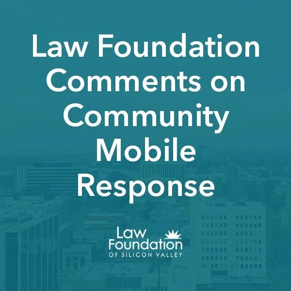 Law Foundation Comments on Community Mobile Response — Law Foundation